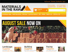 Tablet Screenshot of materialsintheraw.com.au